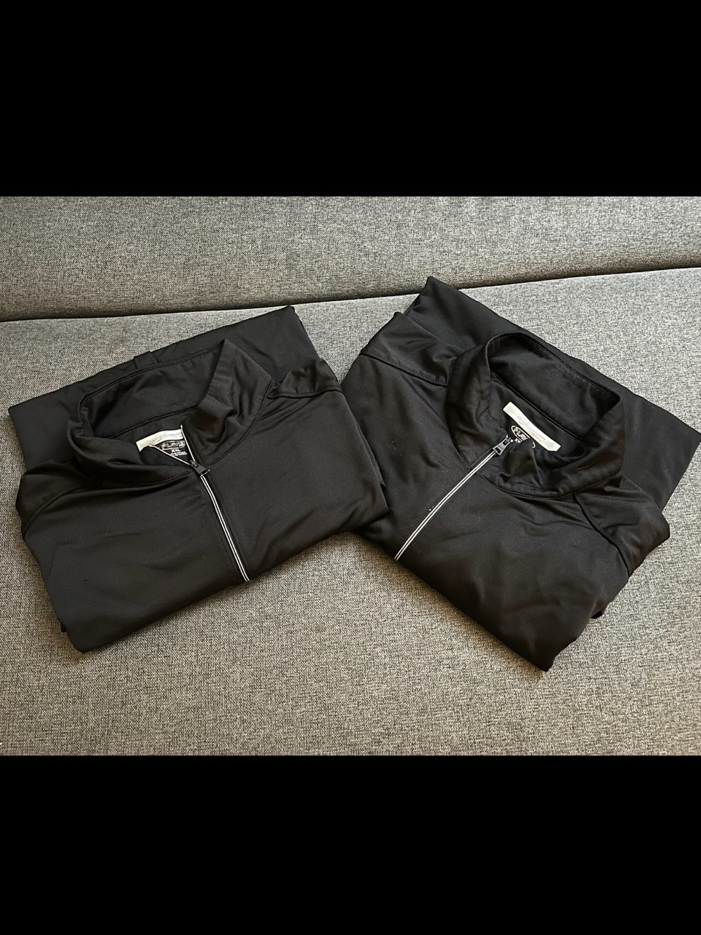 2 Greg Norman Play Dry Men XXL Black Golf Quarter Zip Pullover Bundle